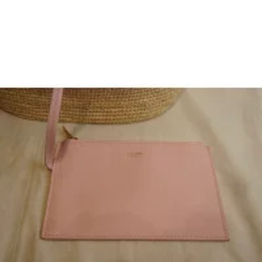 CELINE Triomphe Panier Raffia Basket Bag Pink AB - Picture 6 of 6